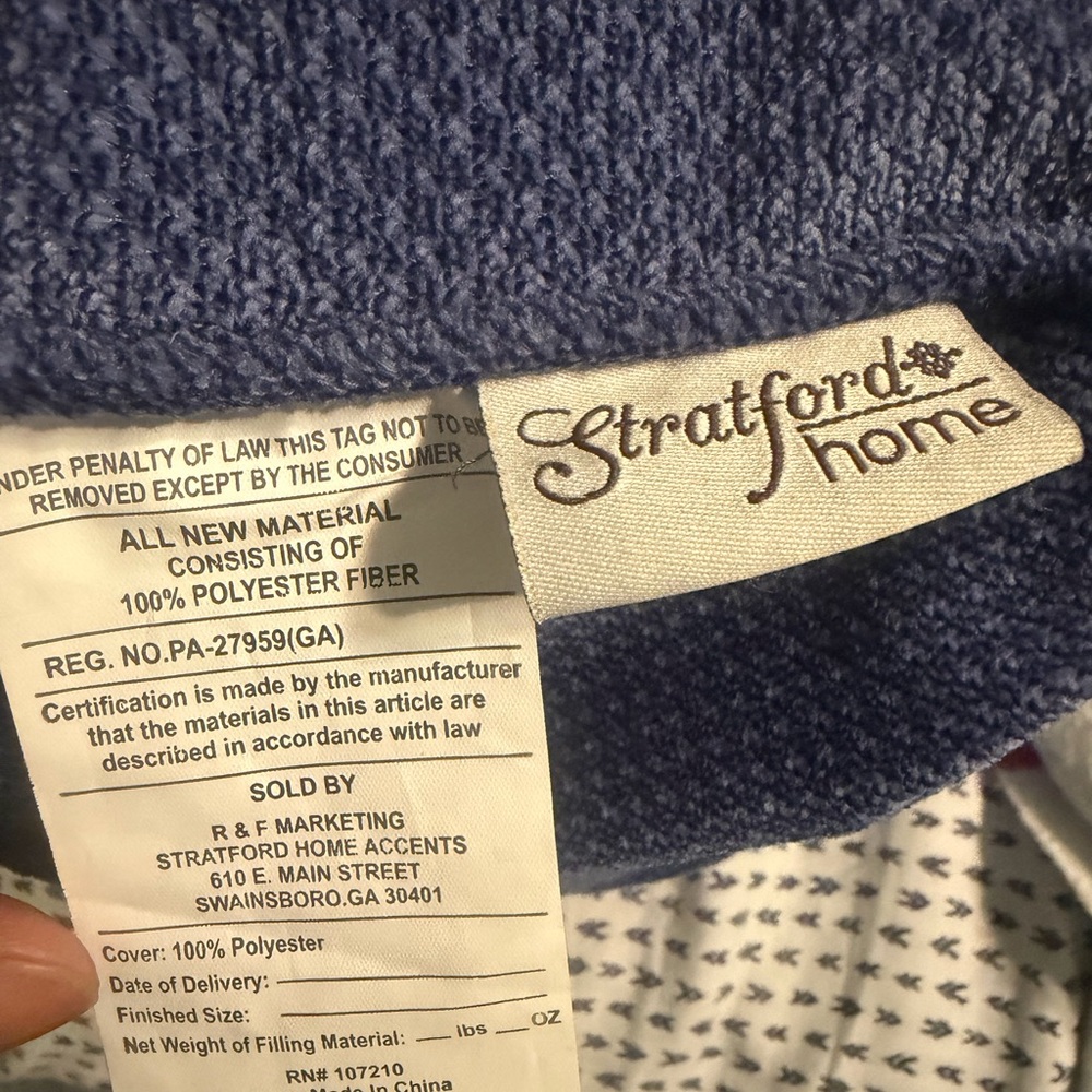 Stratford Home Plush Navy Blue tablet pillow